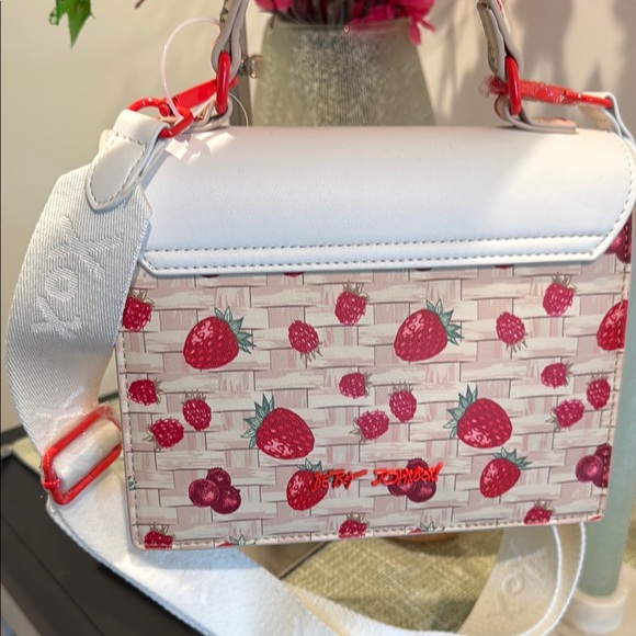 Betsey Johnson White and Red strawberry Mini Bag - Picture 7 of 10